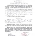 QUYẾT ĐỊNH SỐ 331/QĐ-BVHN V/v: Giao nhiệm vụ cán bộ Nguyễn Thị Huyền Nga